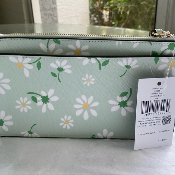 Kate Spade Daisy Medium Wristlet - Pinmount Logo - 3 Card Slots and Slip Pocket - Picture 5 of 8